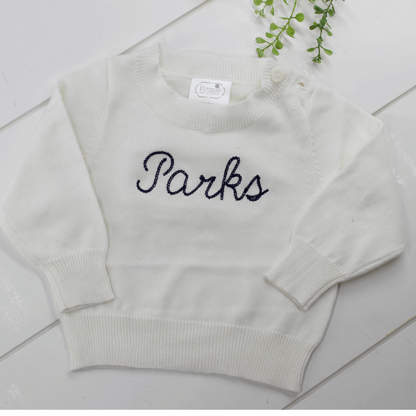 Baby Boys Monogram Crewneck Sweater