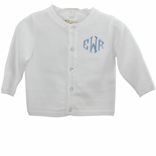 Baby Boys Cardigan Sweater White Button Down Petit Ami