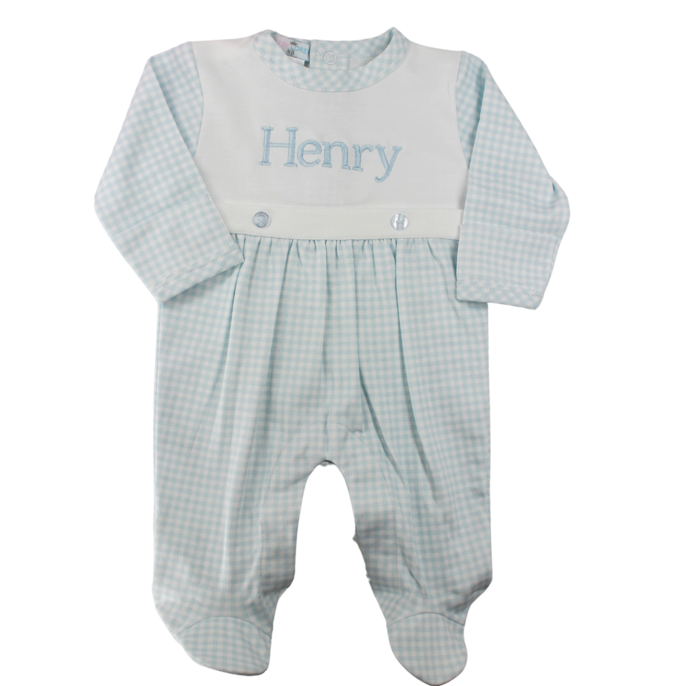 Baby Boys Take Home Footy Blue Gingham