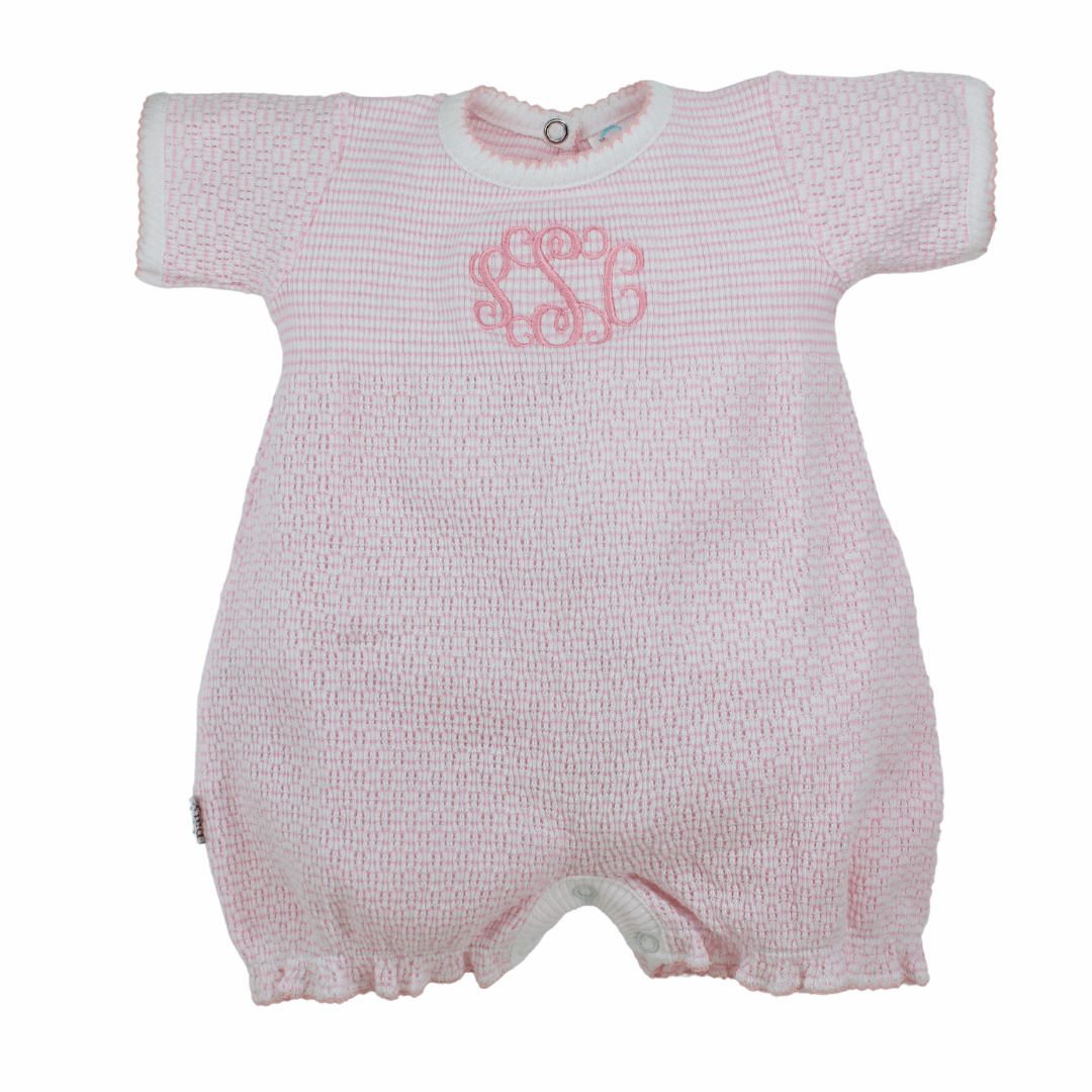 Baby Girls Pink Layette Bubble Outfit