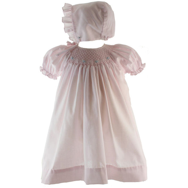strapless open back dress Princess Charlotte Heirloom Pink Smocked Dress 7T main image 0