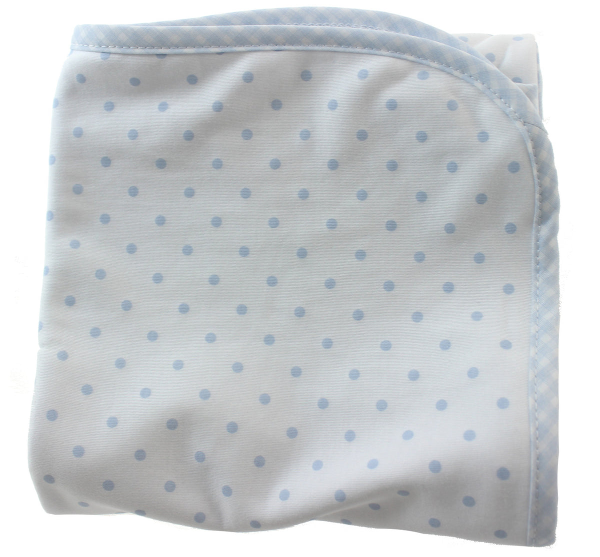 Boys White &amp; Blue Cotton Receiving Blanket | Personalized Baby Blankets