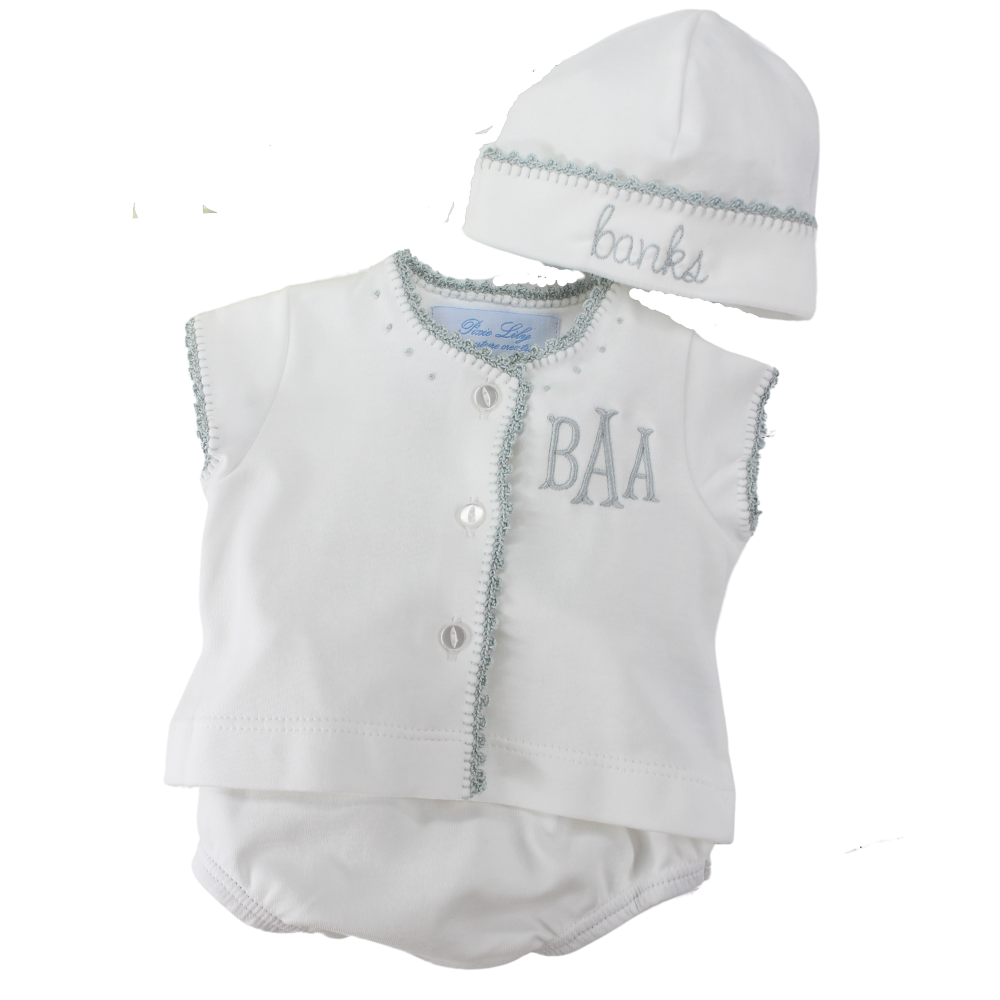 Baby Boy Girl White Monogrammed Sweater Crewneck - Hiccups Children's  Boutique