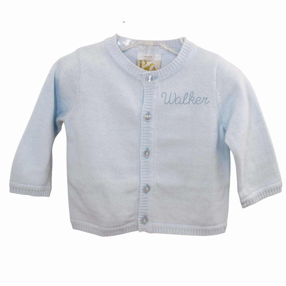 Baby Boy Girl White Monogrammed Sweater Crewneck - Hiccups Children's  Boutique