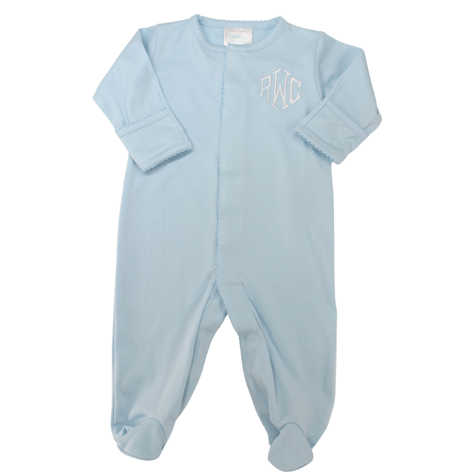 Hiccups Baby Boy Coming Home Footie Blue Pima Cotton