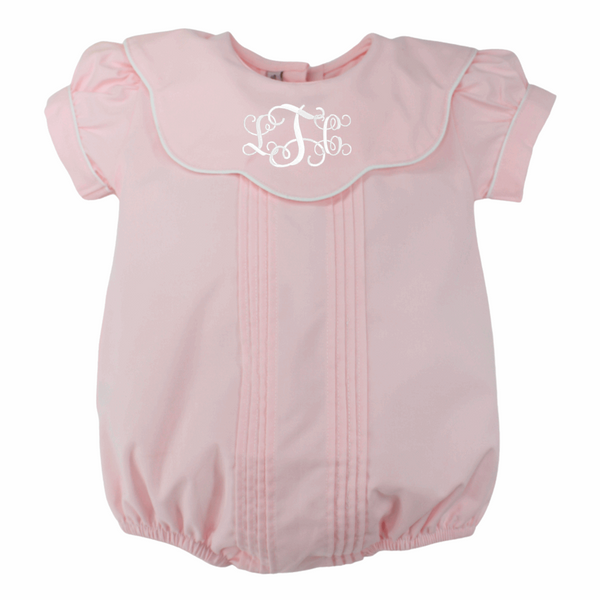 BabyGirlsPinkBubbleRomperPortr