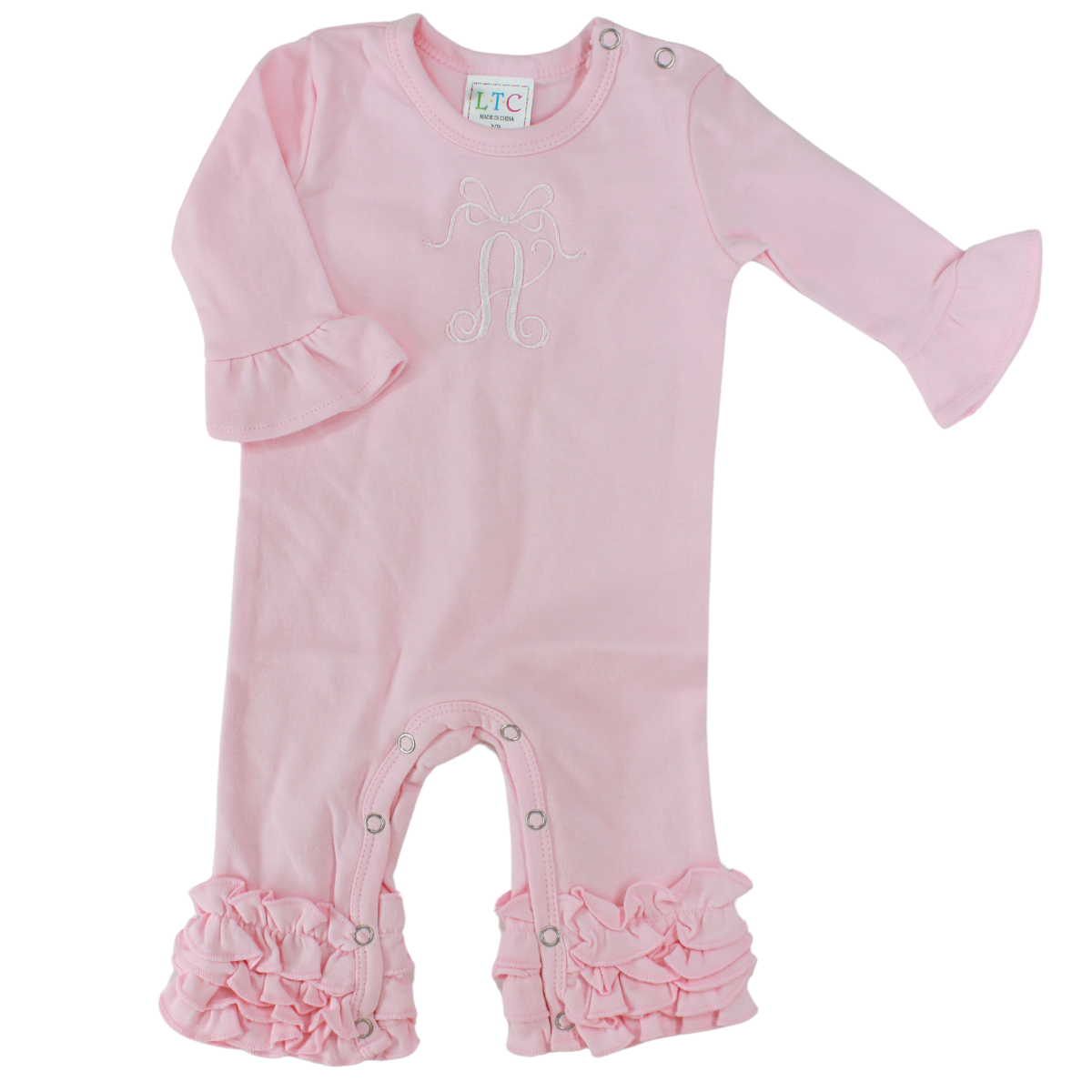 Baby Girls Pink Ruffle Romper Take Home OUtfit