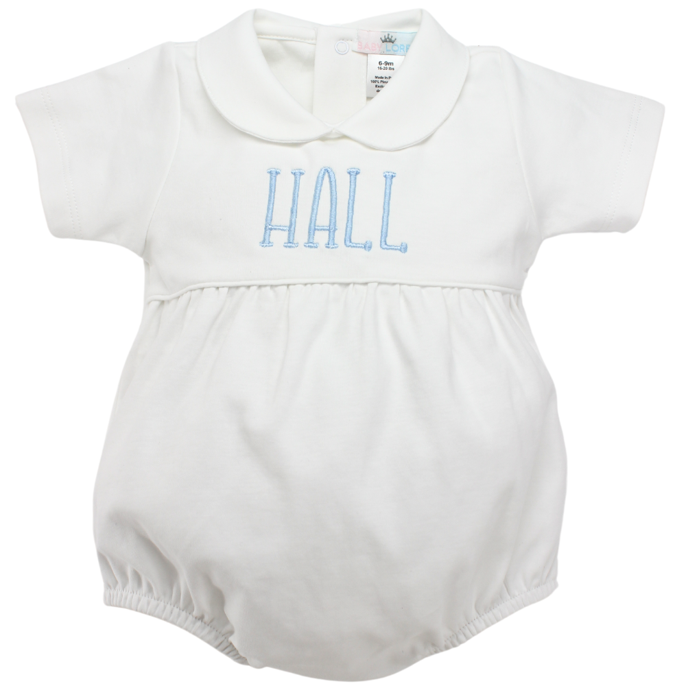 Baby Onesie Romper Peter Pan Collar White Unisex