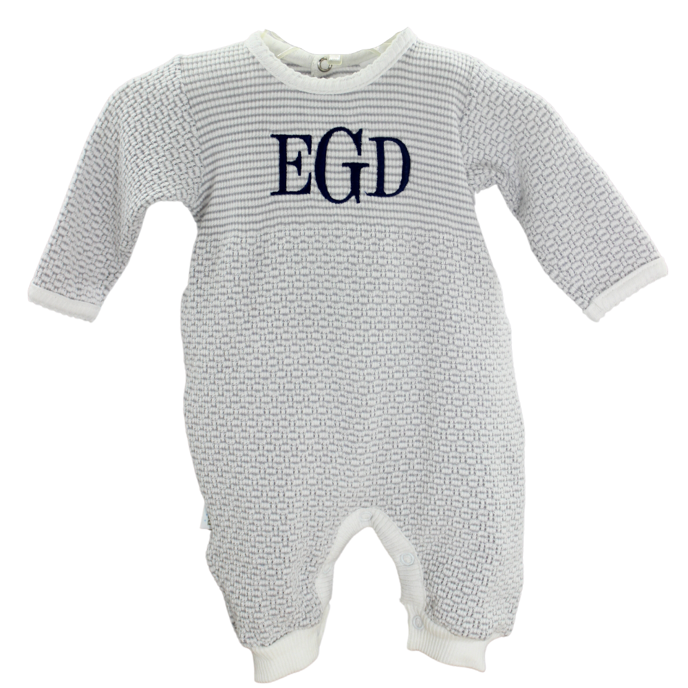 Paty Boys Grey Romper Knitted Layette