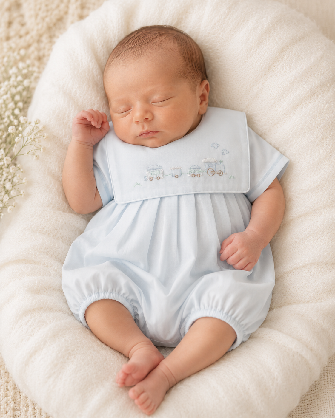 Train Romper for baby boy
