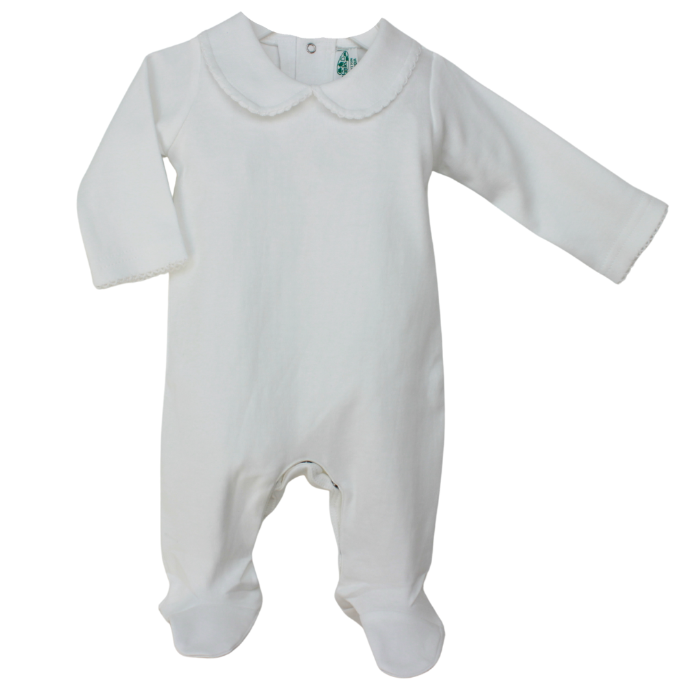 Newborn Footed Onesie Peter Pan Collar Unisex