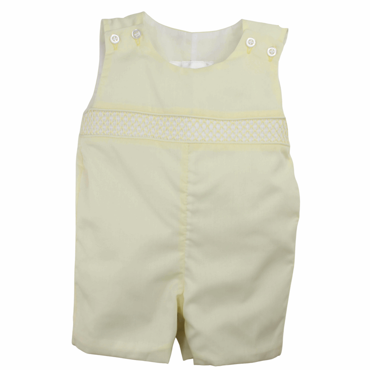 Baby Boys Yellow Smocked Romper Outfit