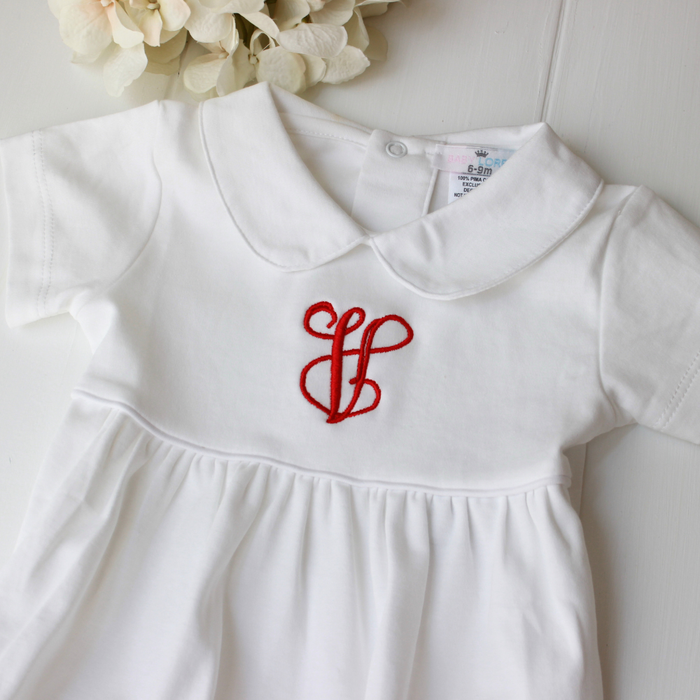 Baby Onesie Romper Peter Pan Collar White Unisex