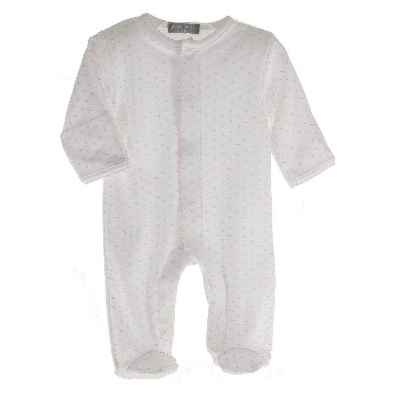 Baby Girls Coming Home Footie Sleeper White Pink Dots