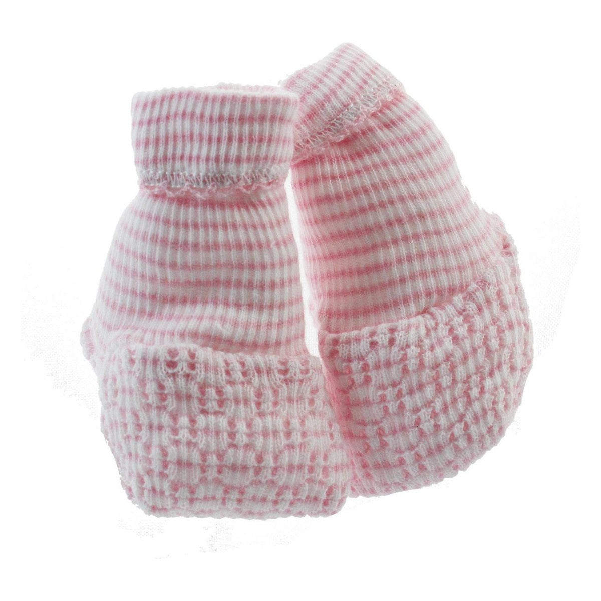 Baby Girls Pink Knitted Bootie Socks