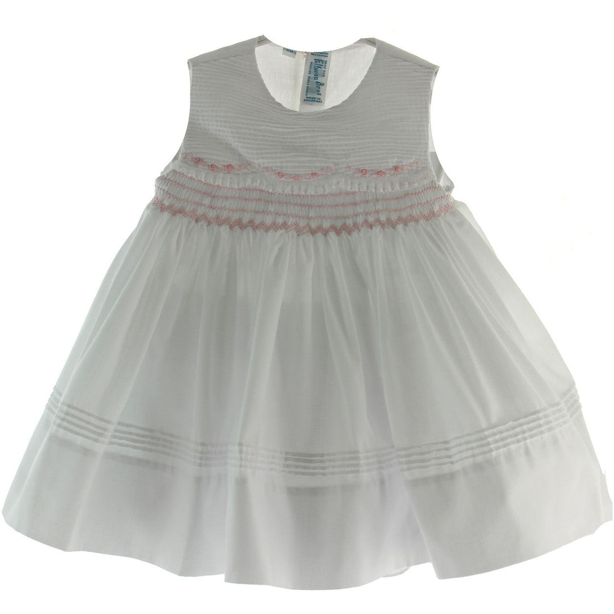 Infant Girls White Sleeveless Portrait Dress