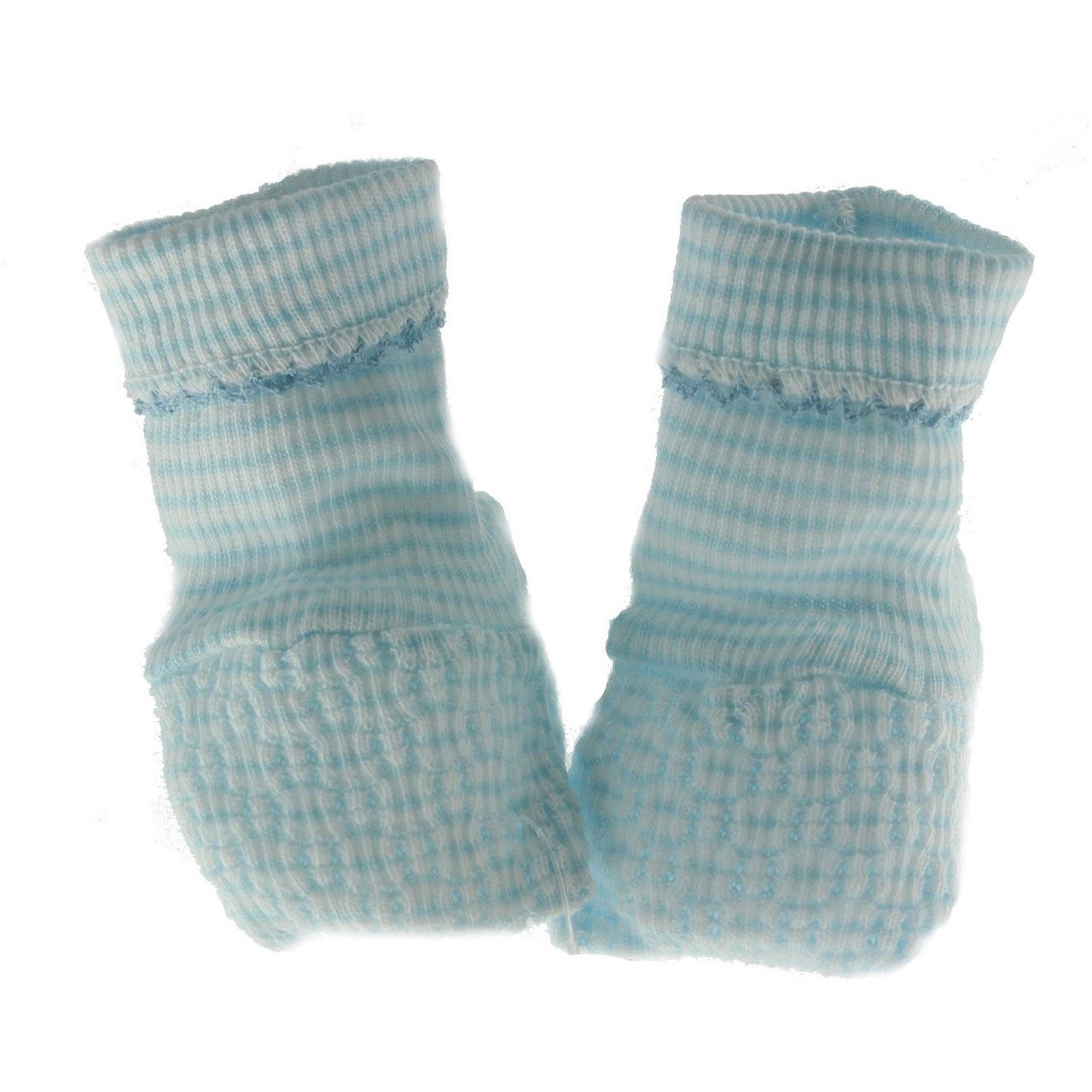 Newborn Boys Blue Sock Booties Hiccups Children's Boutique